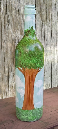 Melissa-Brinton-wine-bottle-tree-standing-firm